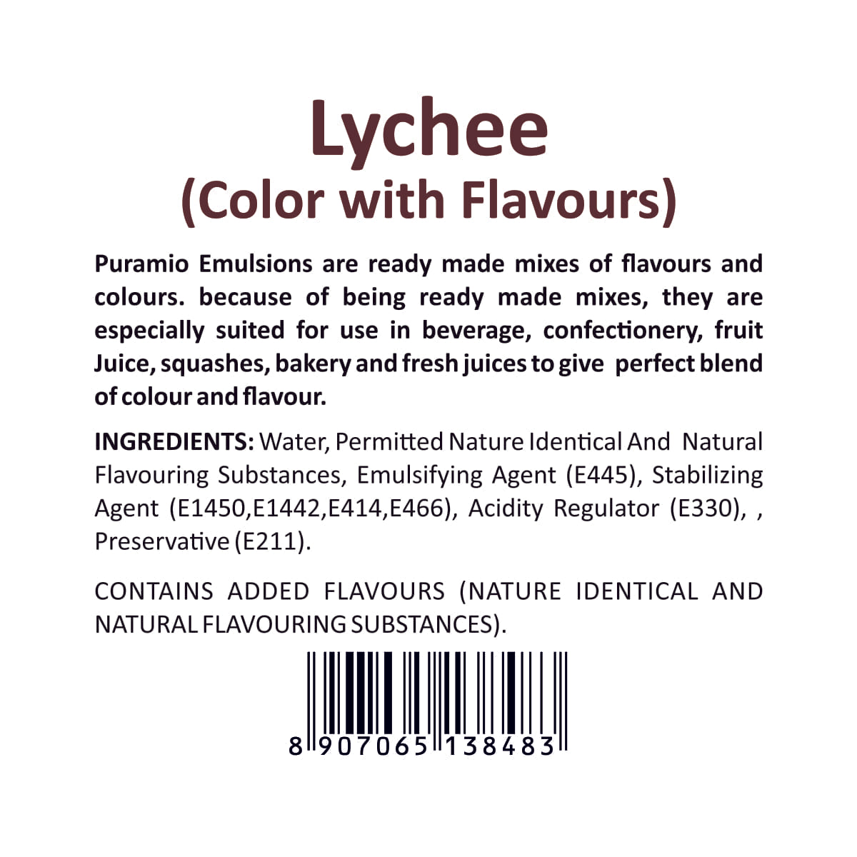 Puramio Lychee - Flavour with Colour (Emulsion)