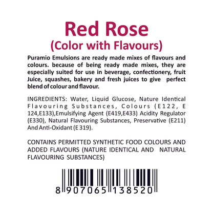 Puramio Red Rose - Flavour with Colour (Emulsion)