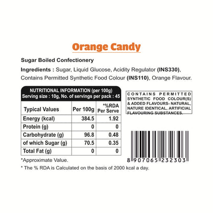 Puramio Orange Candy II Flavoured Sugar Candy II Sweet & Chatpata Candy,