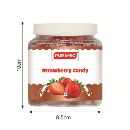 Puramio Strawberry Candy II Flavoured Sugar Candy II Sweet & Chatpata Candy,