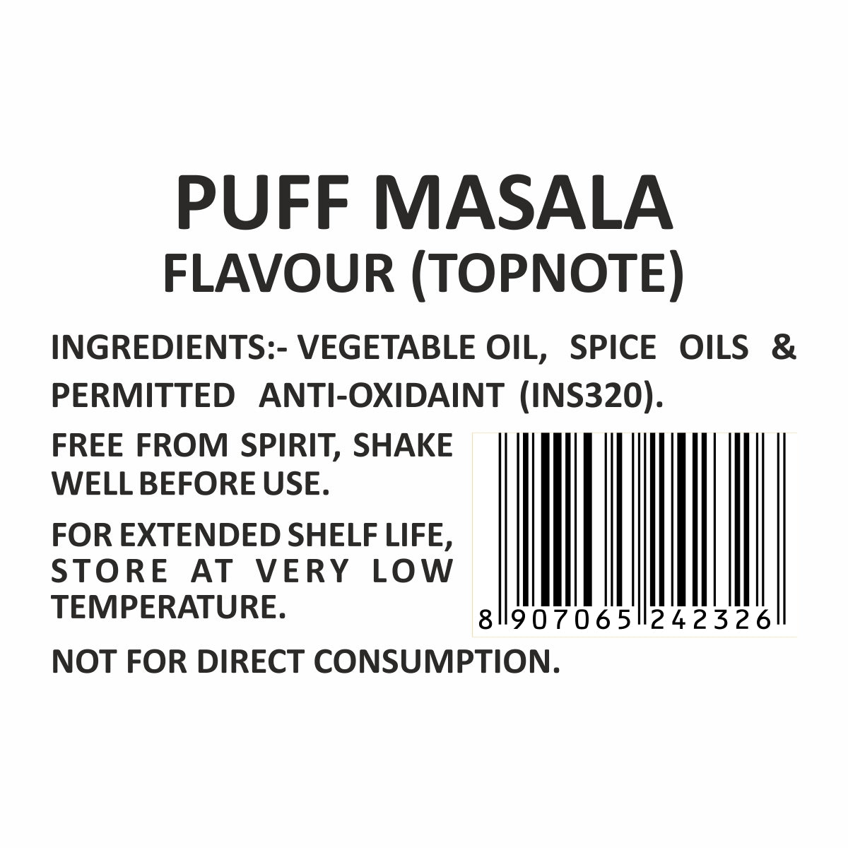 Puramio Puff Masala Flavour (Topnote), 50ml