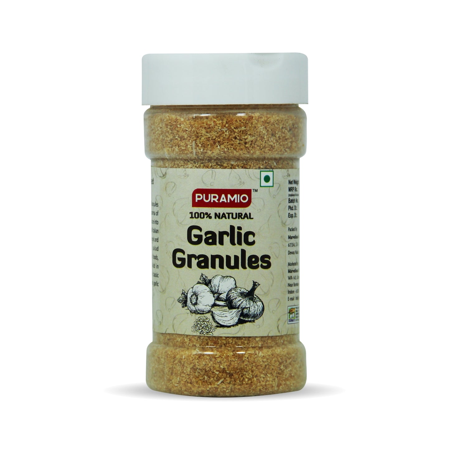 Puramio Garlic Granules [100% Natural]