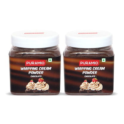 Puramio Whipping Cream Powder (Chocolate) - (250g) (Pack of 2)