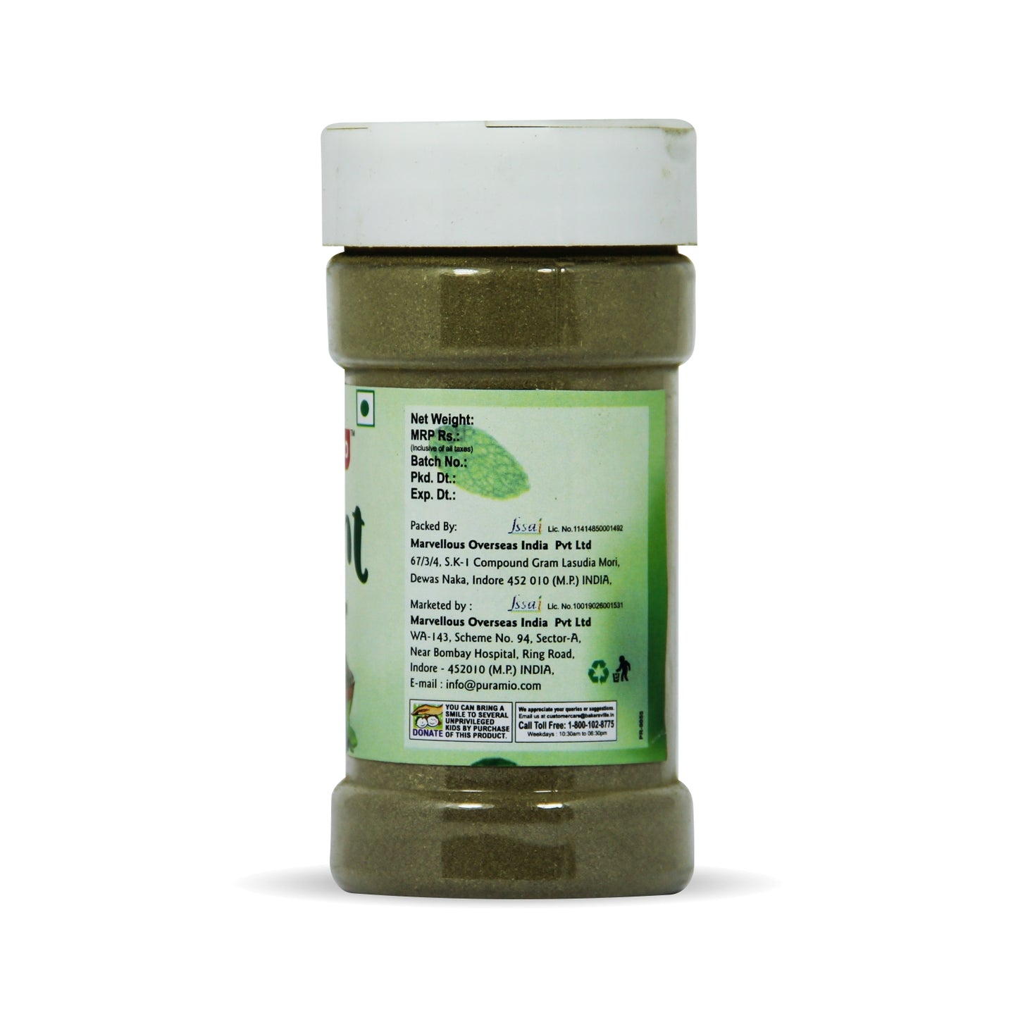 Puramio Mint (Pudina) Powder [100% Natural]