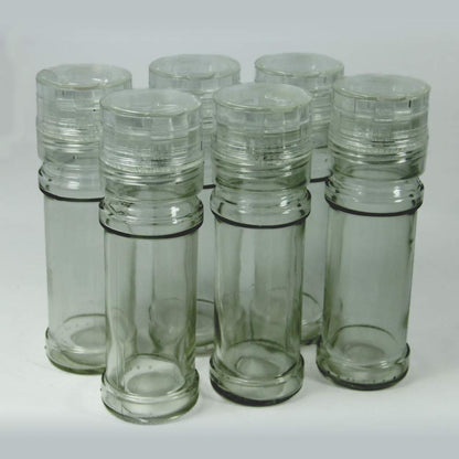 Puramio Spice Grinder/Crusher (Glass Bottle) (6 Bottles)