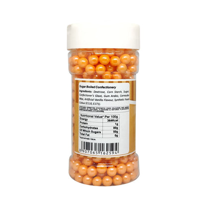 Puramio Glamour Balls Super Jumbo - Orange (14mm) | for Cake Decoration, 125g