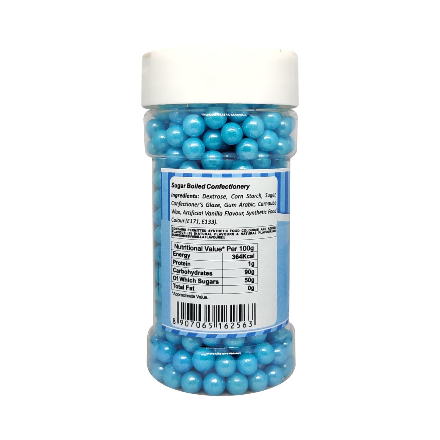 Puramio Glamour Balls Jumbo - Blue (7mm) | for Cake Decoration, 150g