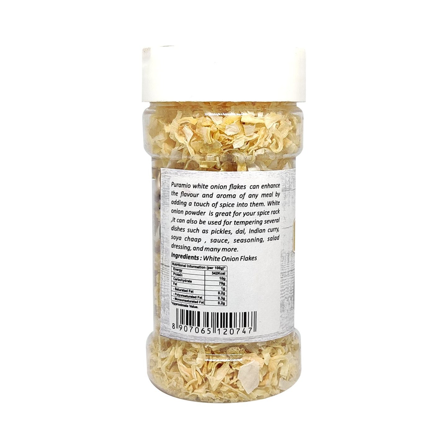 Puramio White Onion Flakes Sprinkler [100% Natural], 50gm