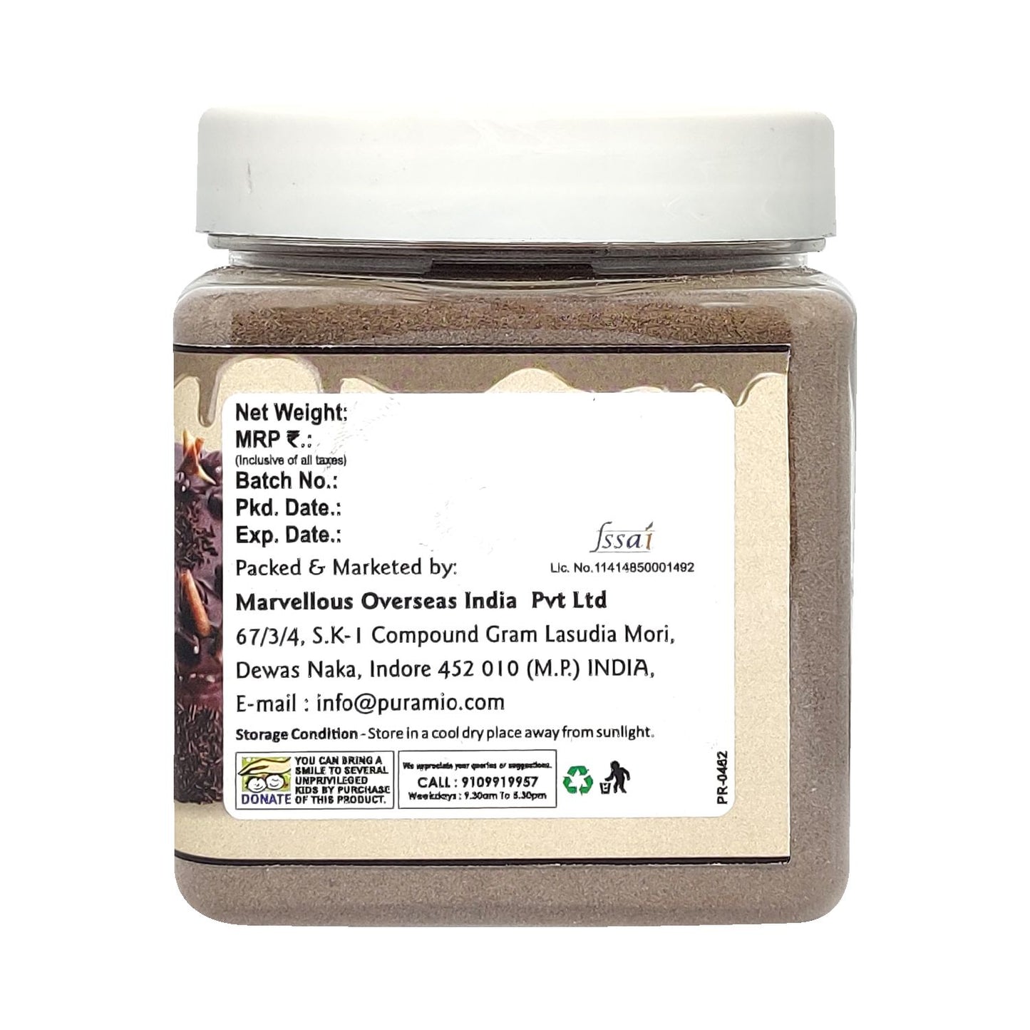 Puramio EGGLESS Cake Concentrate - Chocolate (For Chocolate & Plum Cake)