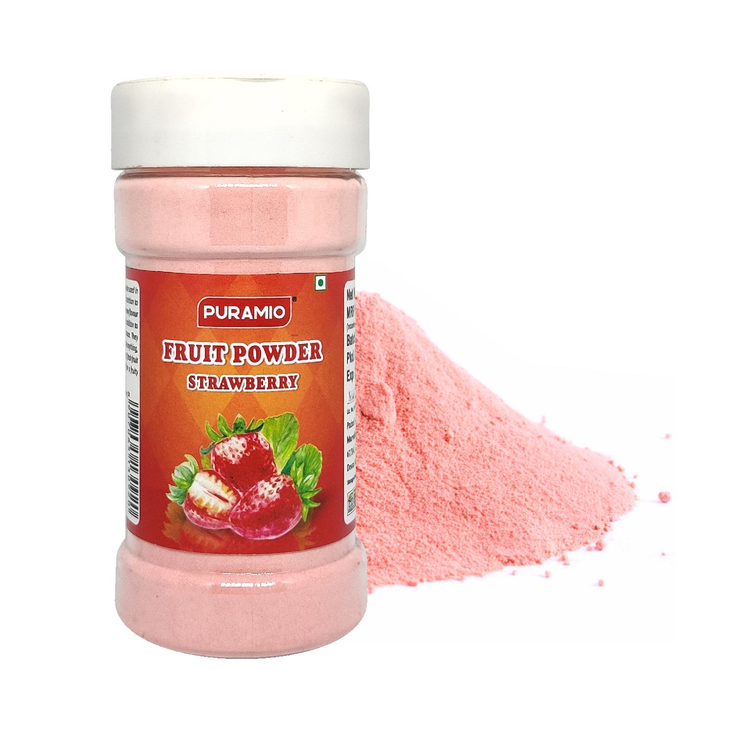 Puramio Fruit Powder - Strawberry, 125g