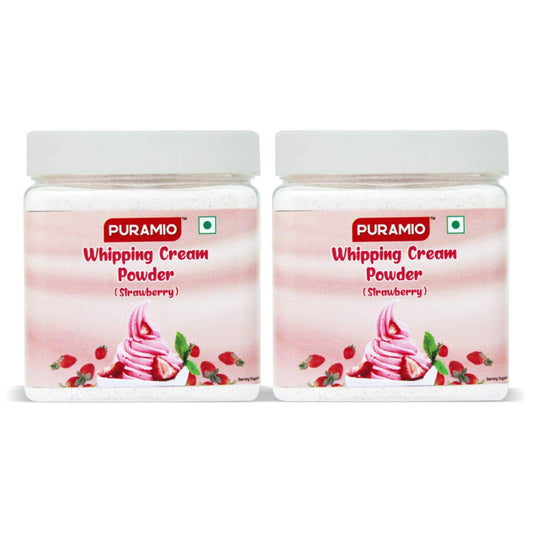 Puramio Whipping Cream Powder (Strawberry), (250g) (Pack of 2)